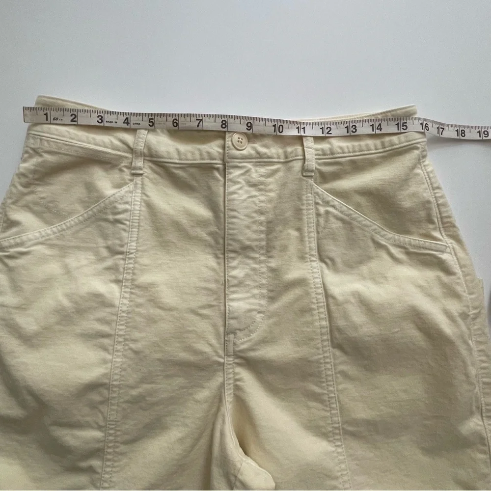 Madewell High Rise Seamed Tapered Pants Straight Leg Comfy  Neutral Cream 10 - Picture 11 of 15